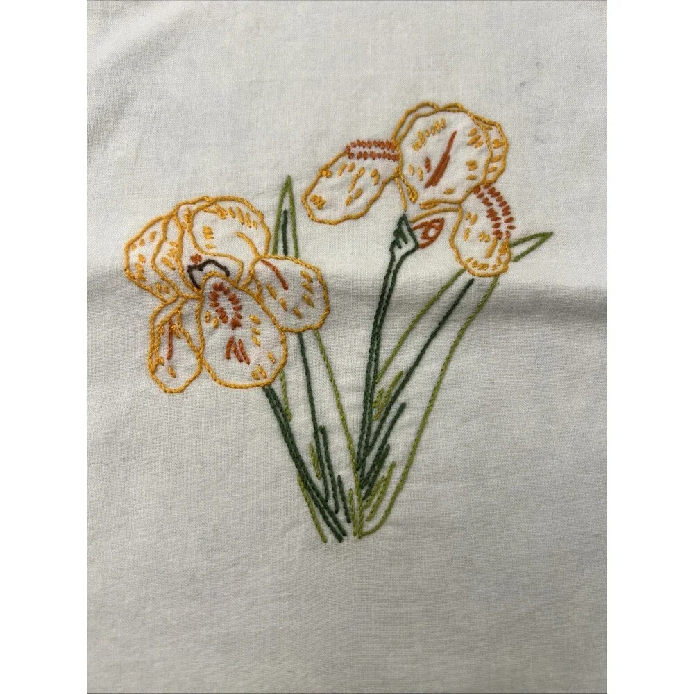 Needle Point Flower Designs Gift/Goodie Bags Lot of 2